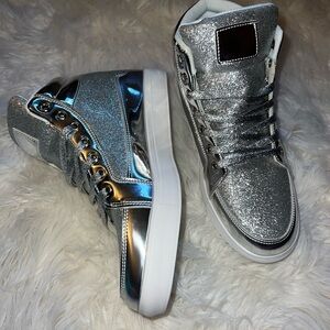 Silver high tops